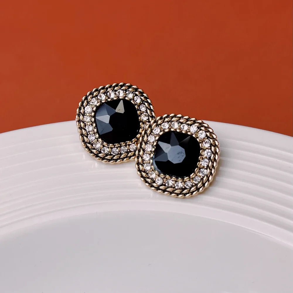 5 Pieces Retro High -end Diamond Buckle Square Metal Buttons Fashion Ladies Coat Sweater Decoration Handmade Sewing Buttons