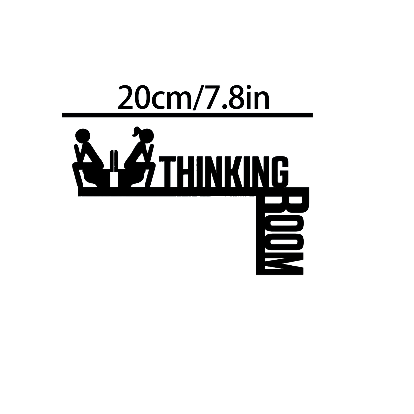 1pc Modern Metal Toilet Door Sign - Stylish Thinking Room Wall Sculpture - Home Decor Artwork - Decorative Door Frame Pendant