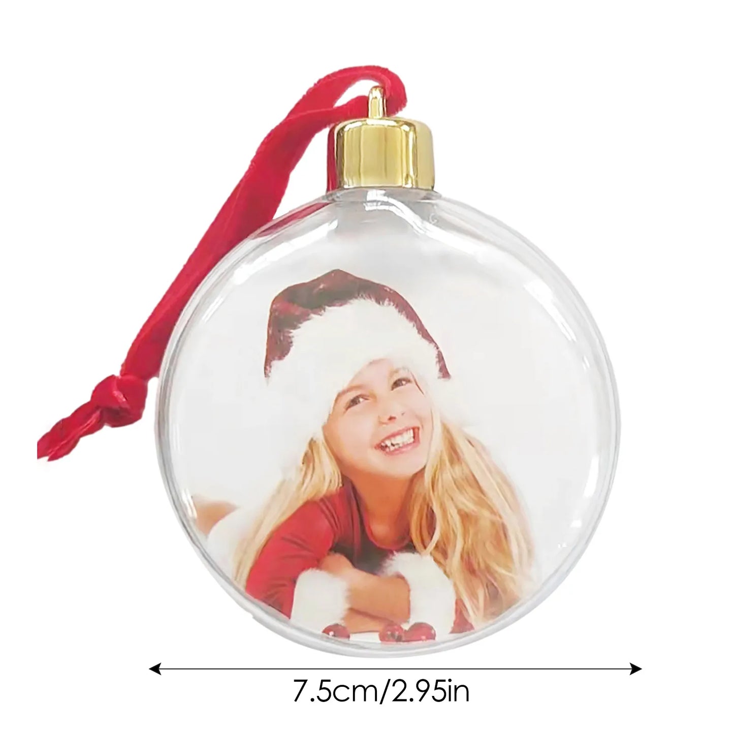 Christmas Tree Hanging Ball Decoration - DIY Photo Ball Star Shape Round Ornament Xmas Party