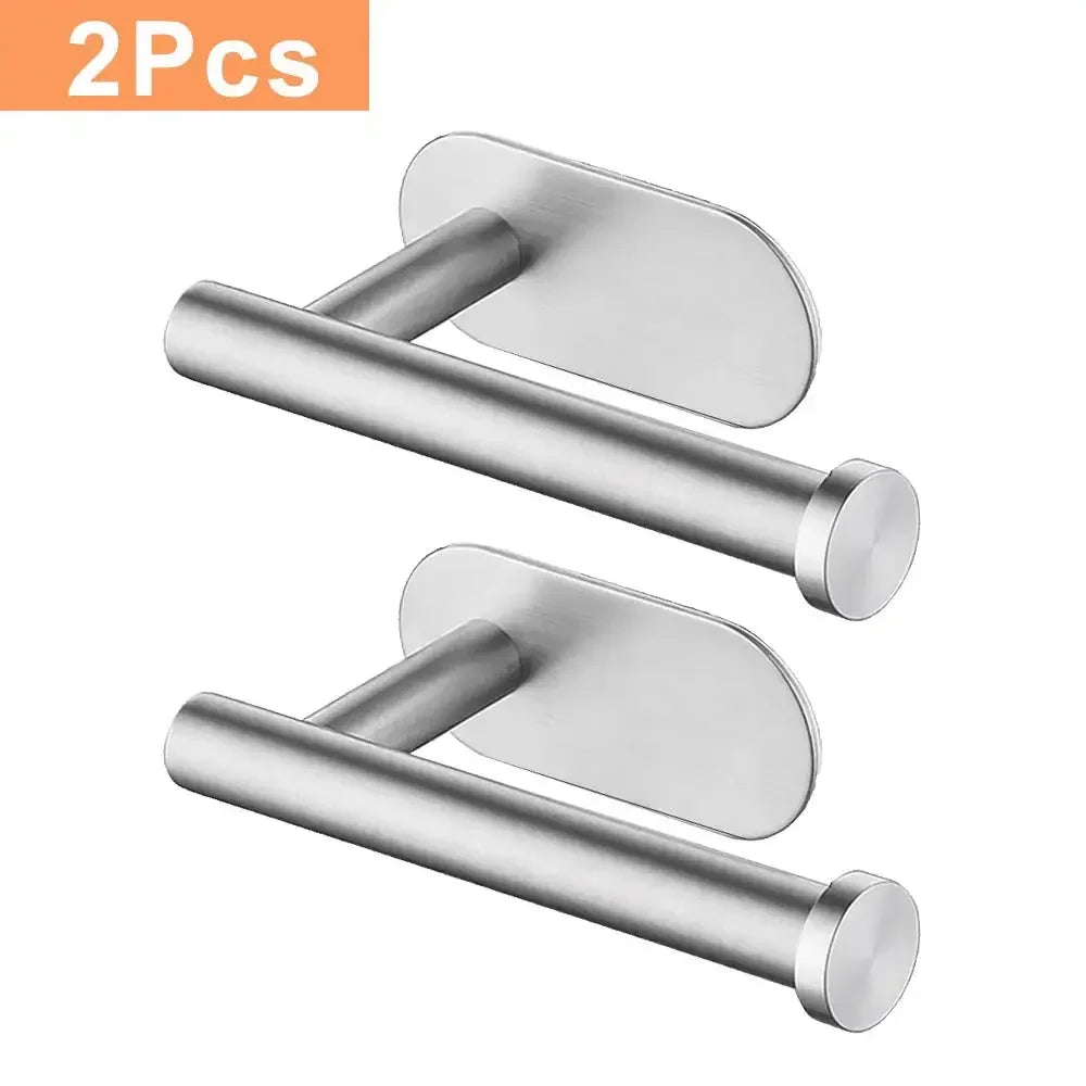Self Adhesive Toilet Paper Towel Holder Stainless Steel Wall Mount  No Punching Tissue Towel Roll Dispenser for Bathroom Kitchen