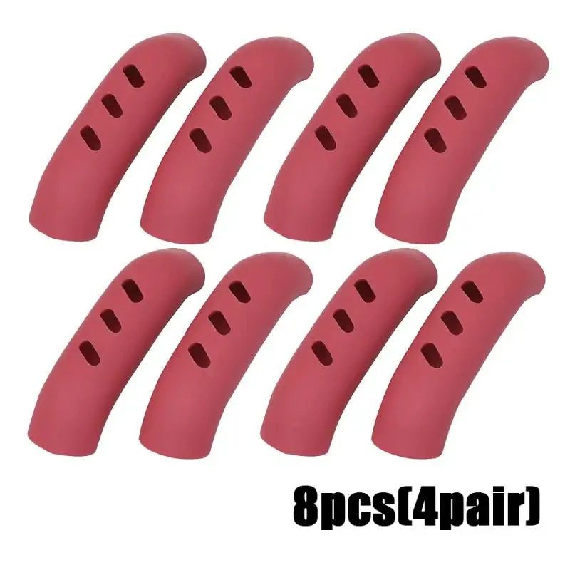 2/8Pcs Silicone Pan Handle Cover Heat Insulation Covers Pot Ear Clip Non-slip Steamer Casserole Pan Handle Holder Kitchen Tools