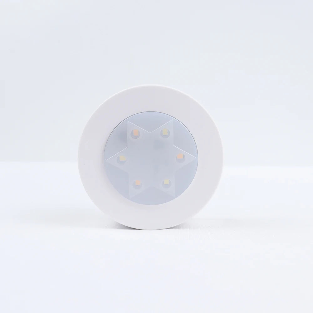 Round LED Cabinet Closet Light CCT Under Furniture Dimmable Lamps Battery Powered Night Bedroom Wardrobe Lighting Remote Control