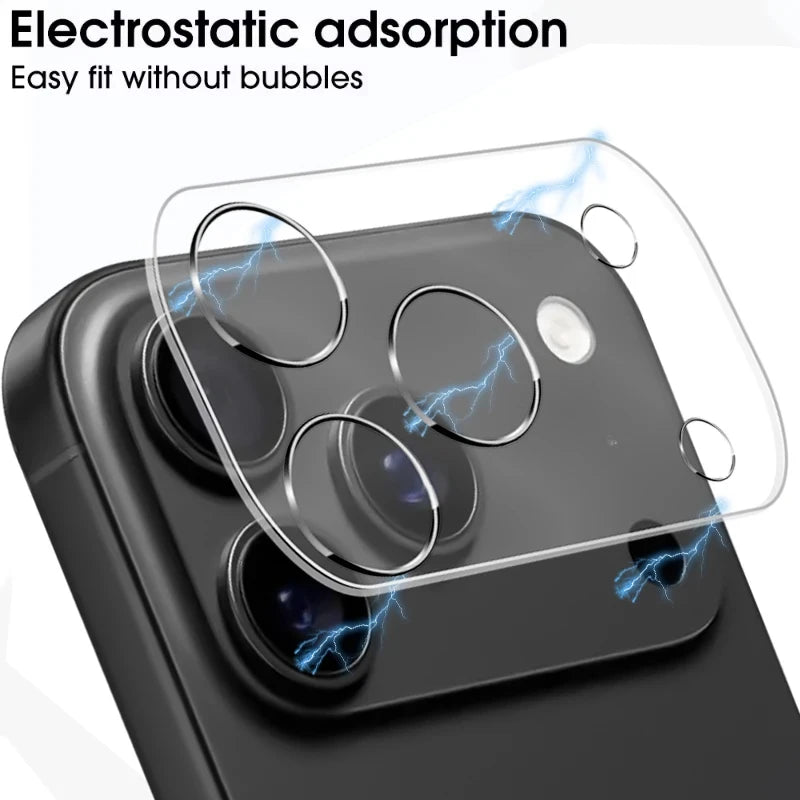1-4PCS 8K Tempered Glass Camera Protector For iPhone 17 Pro Max Lens Film For iPhone 17 Air 17Pro Black Circle Protective Case