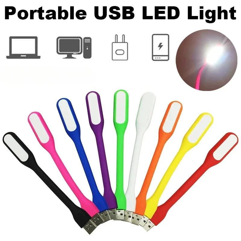 Multi-Color Mini USB LED Light - Portable Book Reading Foldable Eye Protection Lamp Night Light
