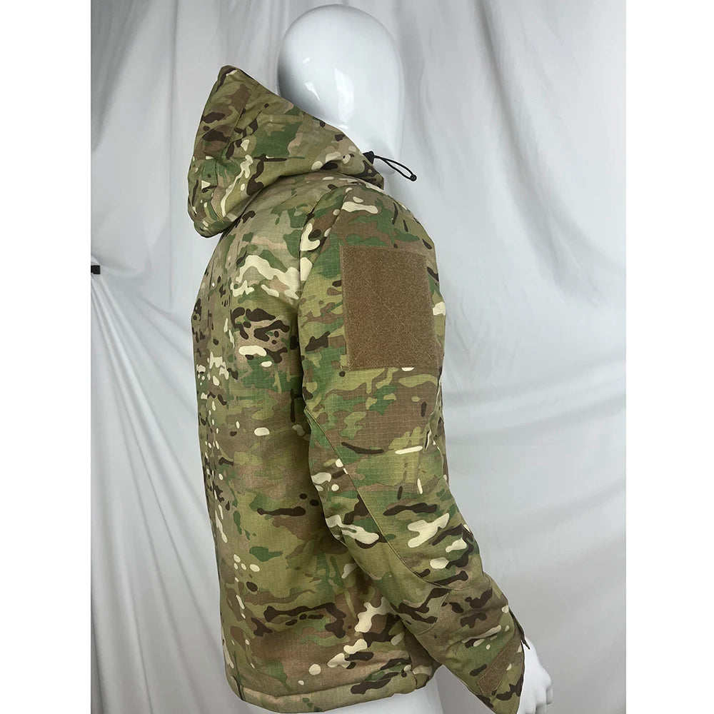 Outdoor Thickened Heat Reflective Cotton Clothes Men Tactical Hunting Camouflage Winter Warmth Windproof Cold Resistant Coat