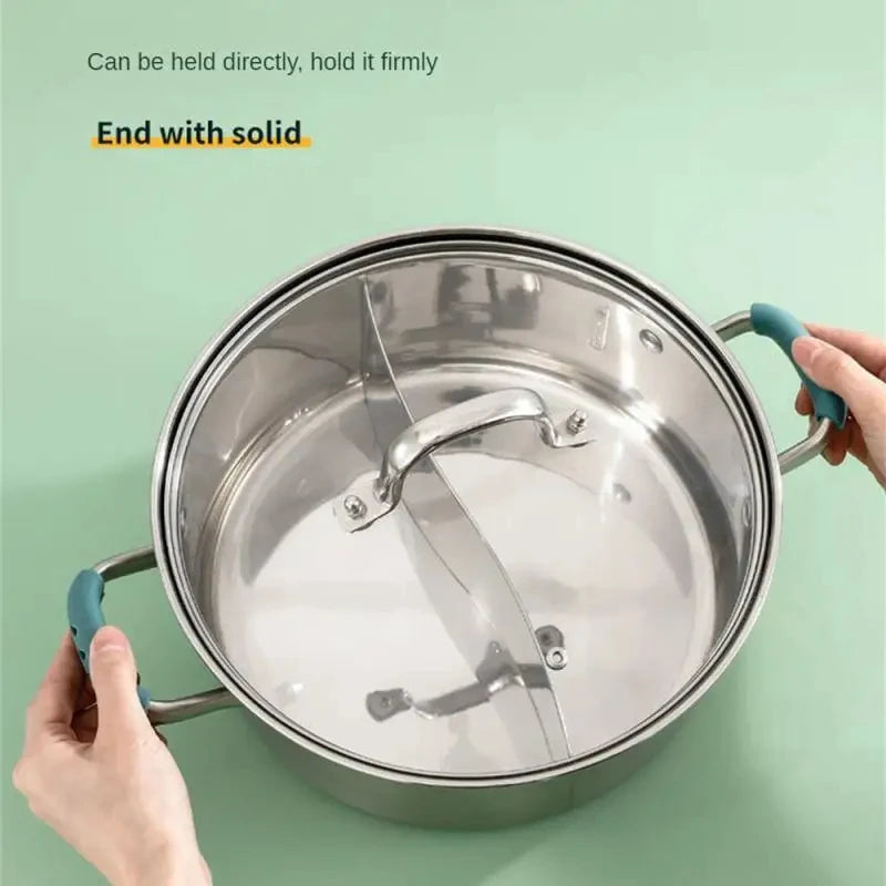 2/8Pcs Silicone Pan Handle Cover Heat Insulation Covers Pot Ear Clip Non-slip Steamer Casserole Pan Handle Holder Kitchen Tools