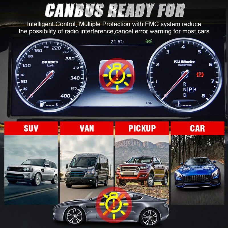 Bi LED H4 Projector Lens High Low Beam Car Bulbs Canbus H4 LED Auto Motorcycle LED Lamps With Lens Turbo Perfect Cut-off Line