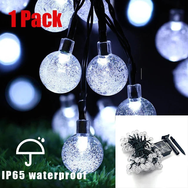 Solar LED String Lights 20-100 LEDs - IP65 Waterproof Outdoor Fairy Garden Lights 12M Christmas Decoration