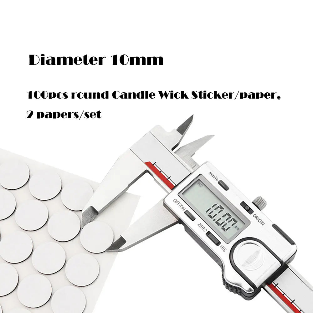 8mm/10mm/15mm/20mm White Candle Wick Stickers Double-sided Adhesive For DIY Candles Material Movable Fixed Point
