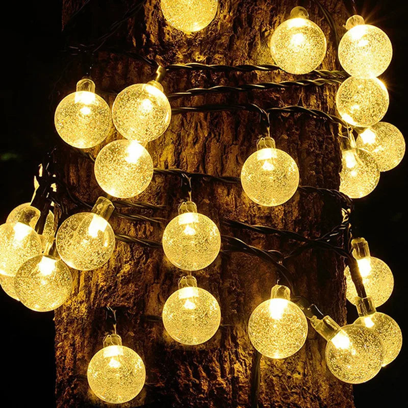 Solar LED String Lights 20-100 LEDs - IP65 Waterproof Outdoor Fairy Garden Lights 12M Christmas Decoration