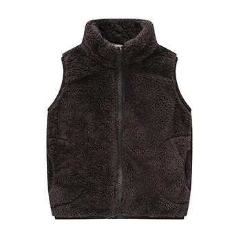 Spring Autumn Warm Children Vest Coat Baby Fleece Waistcoat Sleeveless Kids Outerwear Boys Girls Jacket 3-10 Year Child Clothing