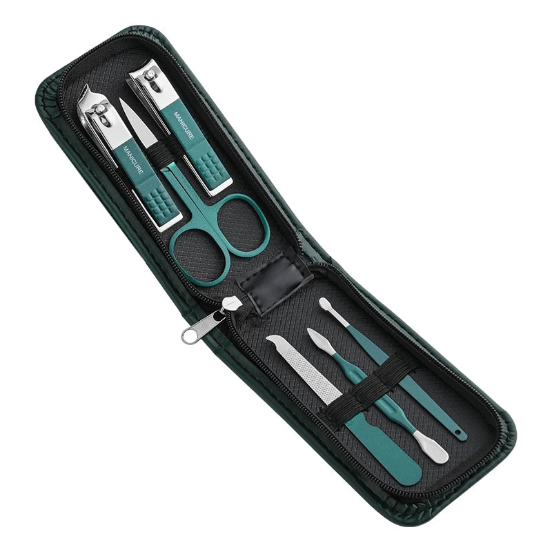 6 Piece Nail Scissors Set - Professional Stainless Steel Manicure Clippers for Men Women Portable