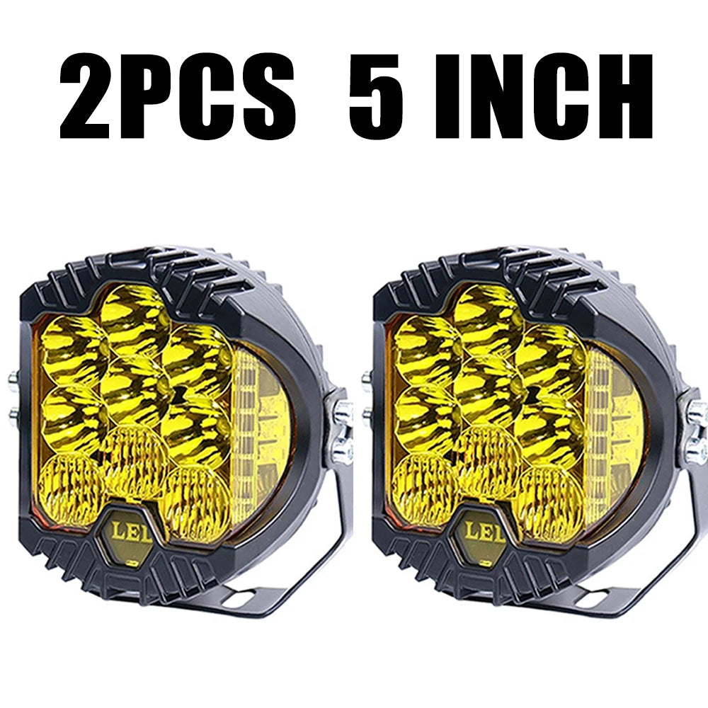 3'' 5'' 7'' Automobile LED Sport Work Lamps for Lada Offroad 4X4 vehicle Auxiliary Lights led 7 INCH Combo Driving Lamp Headlamp