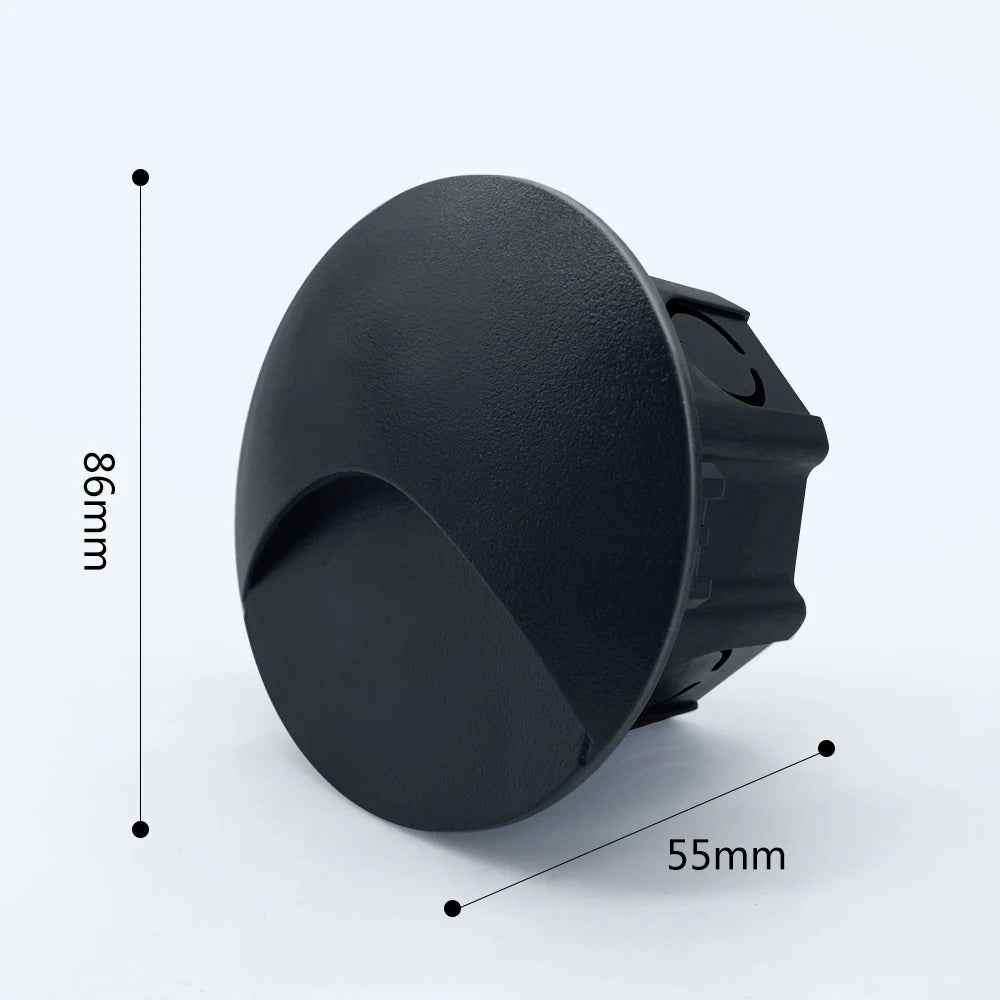 SANDIY Outdoor Lighting LED Sensor Embedded Wall Lamps Waterproof Outside Night Light Footlight+60mm Box for Stair&Step Garden