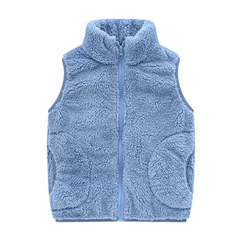 Spring Autumn Warm Children Vest Coat Baby Fleece Waistcoat Sleeveless Kids Outerwear Boys Girls Jacket 3-10 Year Child Clothing