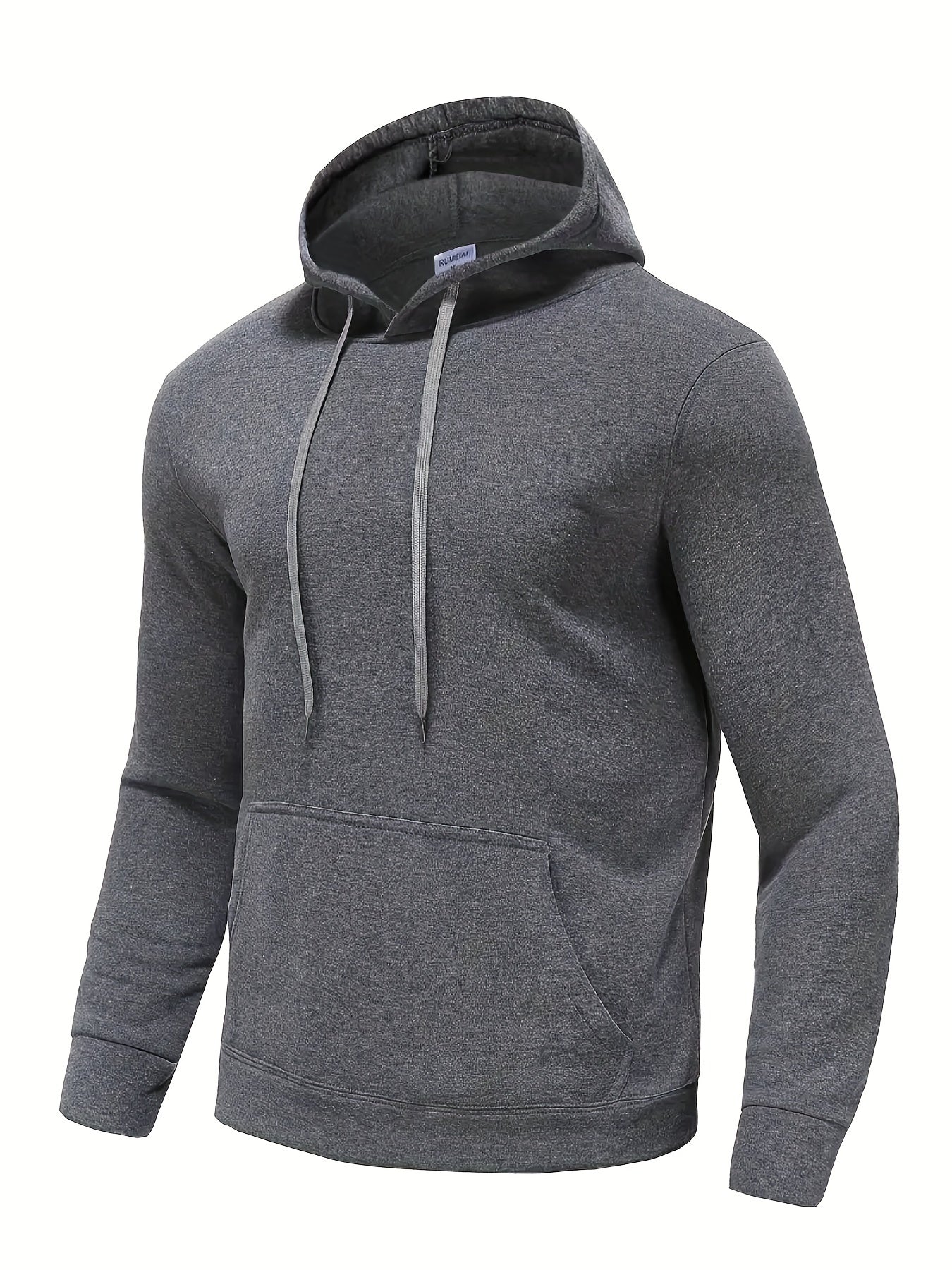 Men's Solid Color Hoodies, Casual Loose Fit Drawstring Hooded Sweatshirt With Pocket Best Sellers