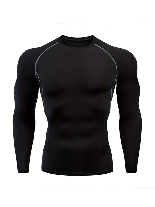 Men's Compression Shirts: Get Fit Fast With Long Sleeve Athletic Workout Tops!