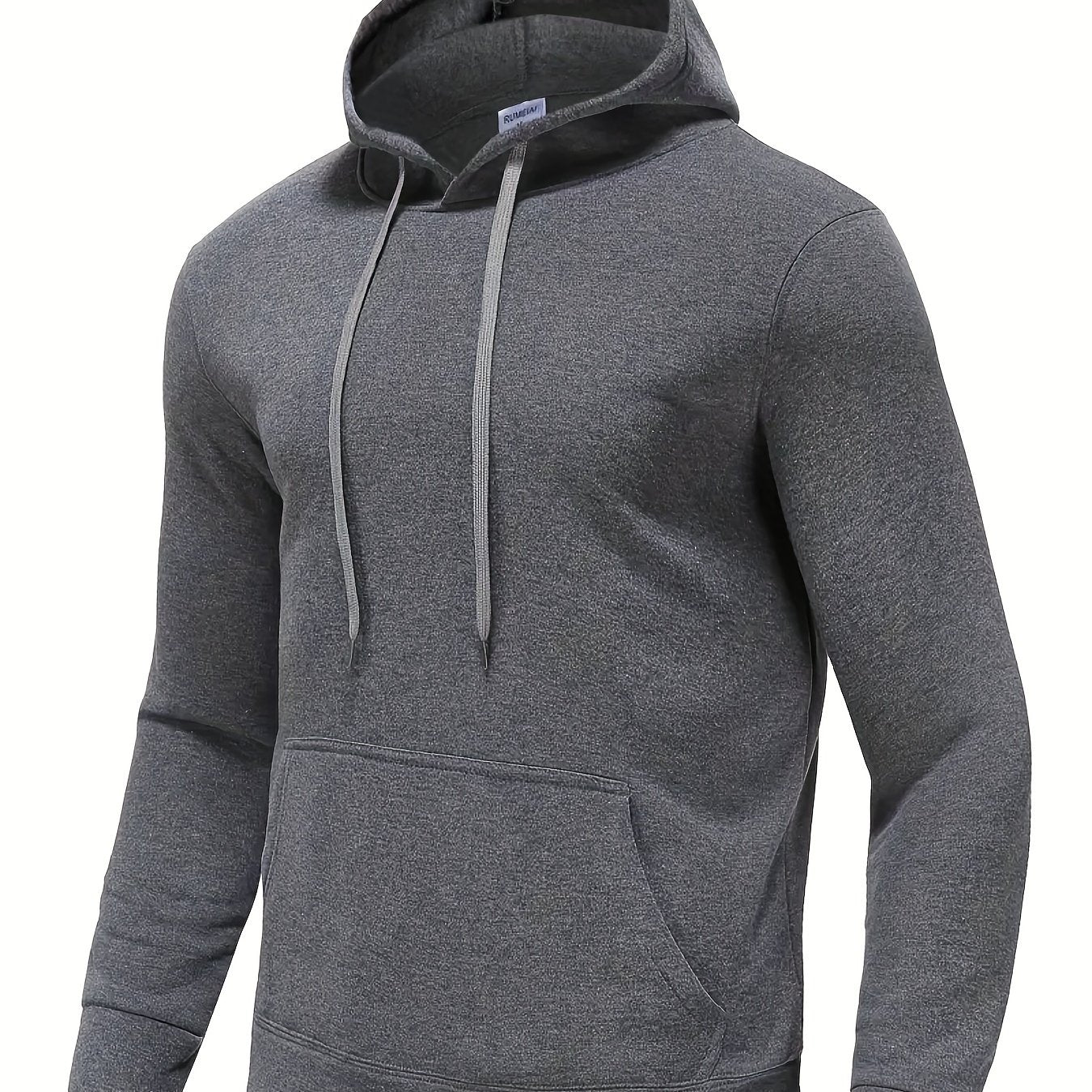 Men's Solid Color Hoodies, Casual Loose Fit Drawstring Hooded Sweatshirt With Pocket Best Sellers