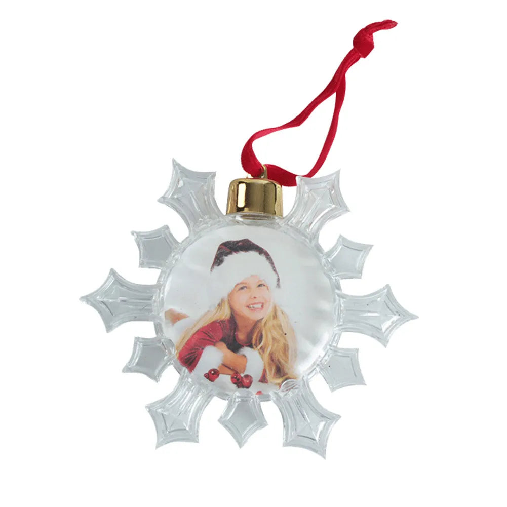 Christmas Tree Hanging Ball Decoration - DIY Photo Ball Star Shape Round Ornament Xmas Party