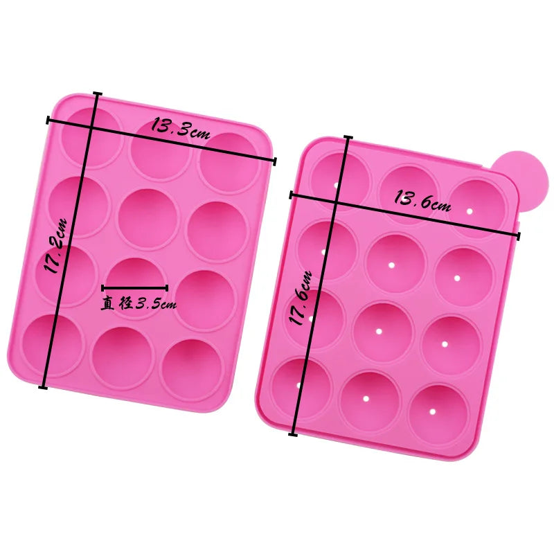 20 Hole Silicone Lollipop Mold DIY Chocolate Jelly Ice Ball Cake Molds Reusable mold Baked Dessert non-stick Mould Kitchen Tools