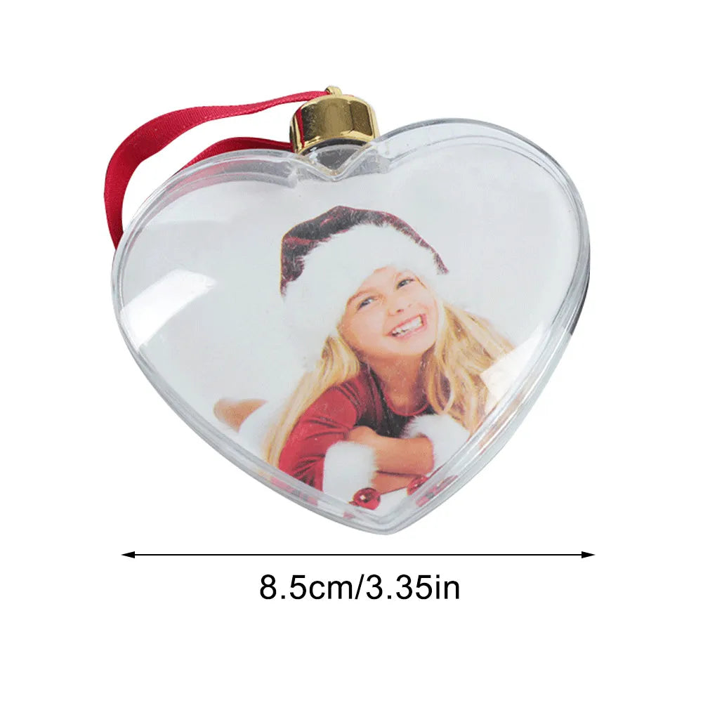 Christmas Tree Hanging Ball Decoration - DIY Photo Ball Star Shape Round Ornament Xmas Party