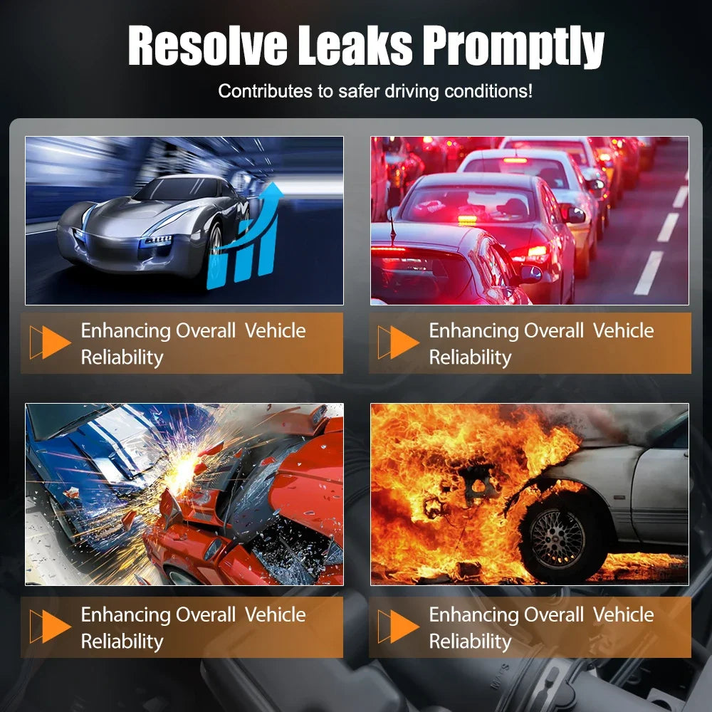 FOXWELL SD201 12V Automotive Smoke Machine Built-in Air Pump EVAP Vacuum Exhaust Pipe Diagnostic Tester Smoke Leak Detector