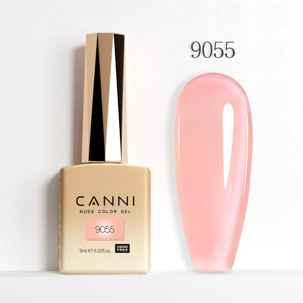 CANNI Jelly Pink Nail Gel Polish 9ml - HEMA Free Pastel Varnish Semi Permanent UV LED Top Coat
