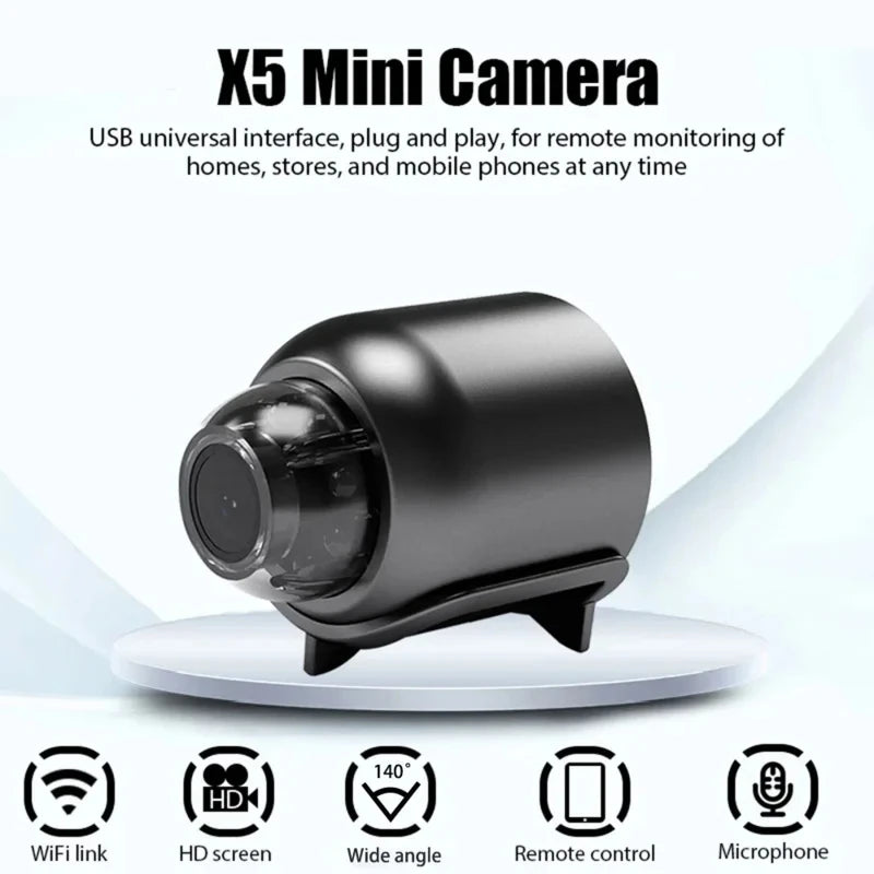 1080P New X5 Mini Camera Clear Night Vision Light weight Portable Premium Cams Motion Detection Wireless Surveillance Camera
