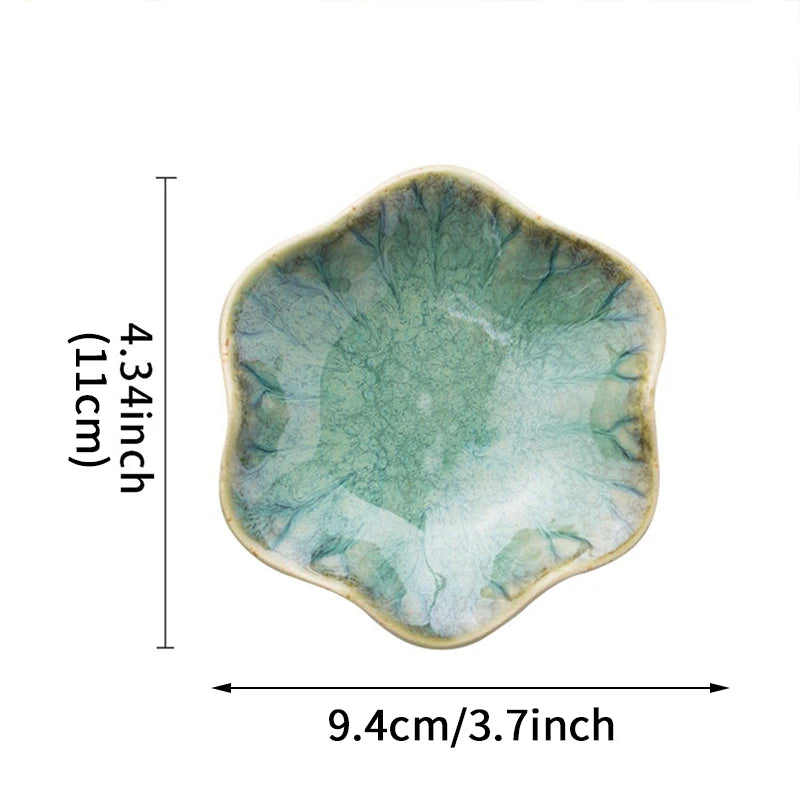 Lotus Jewelry Tray Ring Ceramic Dish - Mini Key Bowl Cute Trinket Holder for Woman Home Decor