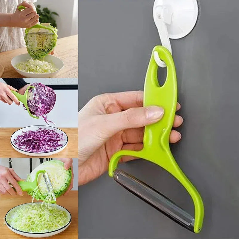 Stainless Steel Vegetable Peeler - Wide Mouth Cabbage Grater Potato Slicer Kitchen Tool