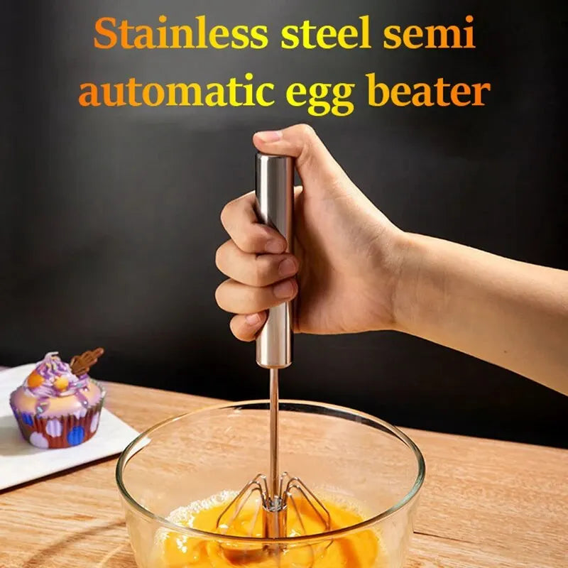 Semi Automatic Egg Beater Rotating Cream Egg Mixer Household Manual Egg Beater Baking Tool Kitchen Tools