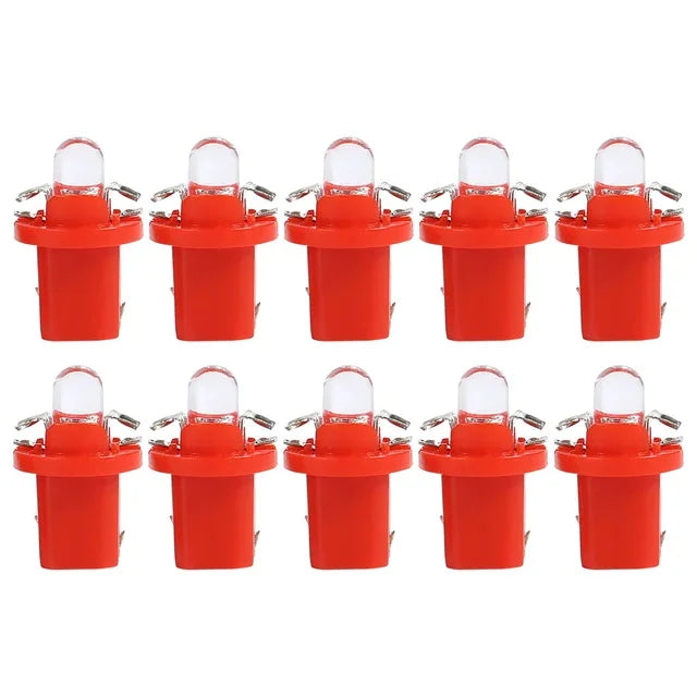 10-30Pcs T5 B8.5D Led Interior Lights Car Automobile Dashboard Instrument Cluster Bulbs White/Red/Blue Light Lamp