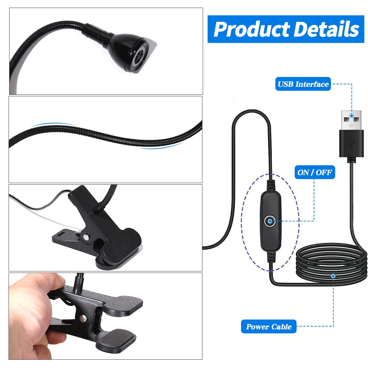 LINMANDA UV Nail Polish Curing Lamps Gel UV Gooseneck Nail Lamp Professional Nail Dryer for Gel Polish Curing Nail Tips Art Tool