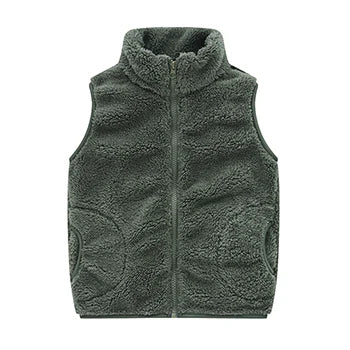 Spring Autumn Warm Children Vest Coat Baby Fleece Waistcoat Sleeveless Kids Outerwear Boys Girls Jacket 3-10 Year Child Clothing