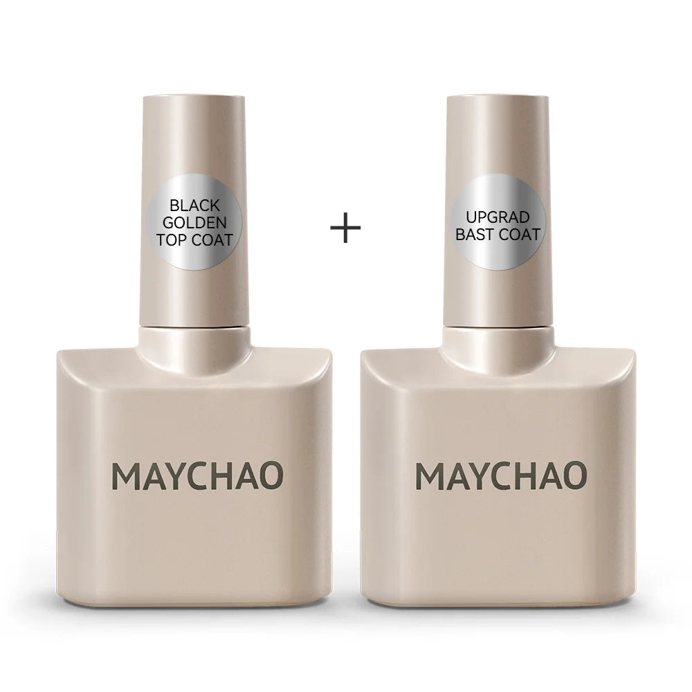 MAYCHAO Nail Gel Polish No Wipe Top Coat Base Coat Primer UV LED 12ml Enhancer Varnish Soak Off Semi Permanent Nail Art Varnish