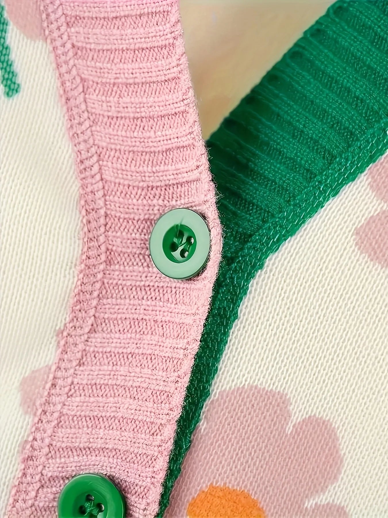 Girls Cardigan Sweater Autumn - Children's Fashionable Floral Jacket Korean Style Casual Top