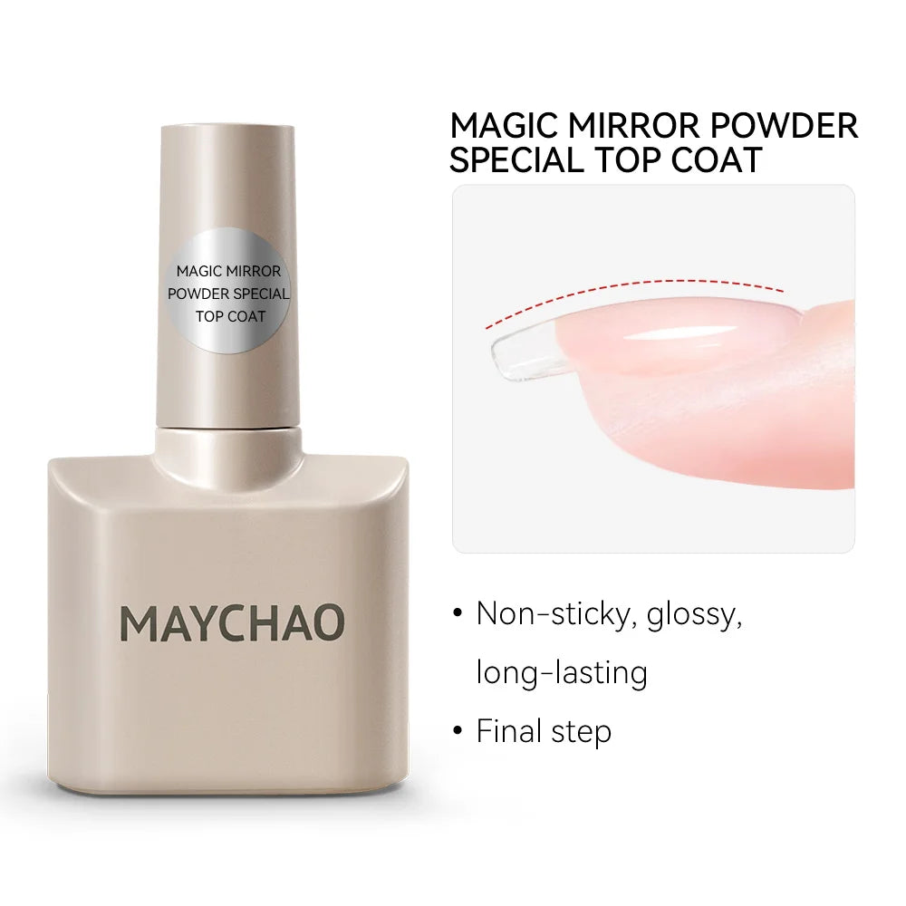 MAYCHAO Nail Gel Polish No Wipe Top Coat Base Coat Primer UV LED 12ml Enhancer Varnish Soak Off Semi Permanent Nail Art Varnish