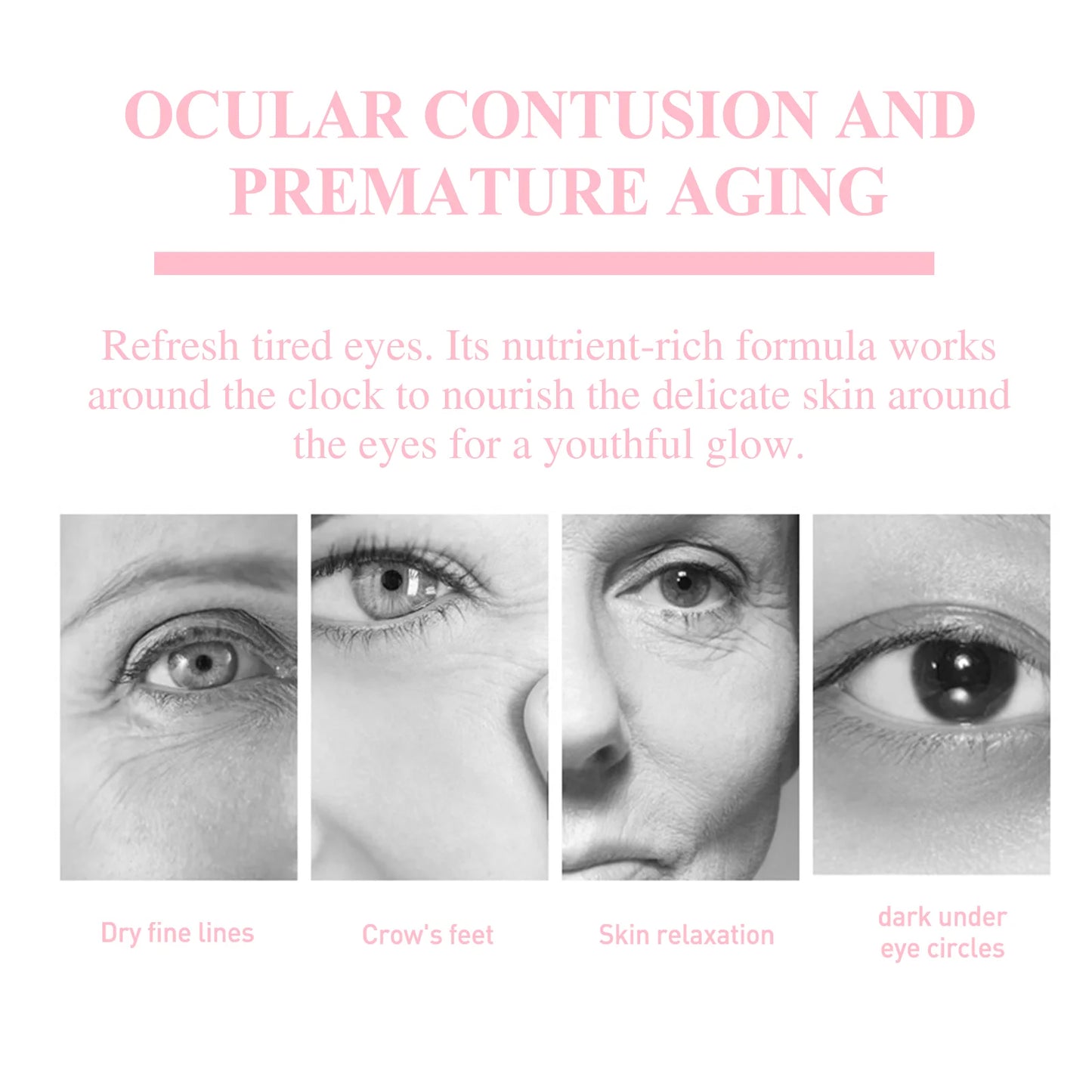 Retinol Eye Cream Stick Fade Fine Line Remove Wrinkle Eye Bags Anti-Puffiness Dark Circle Smoothing Firming Under Eye Skin Care