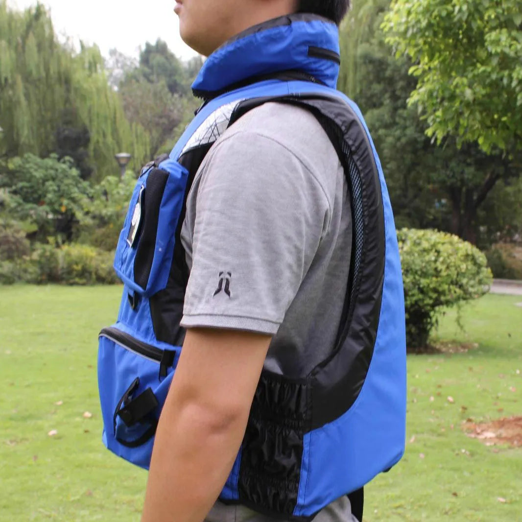 Outdoor Fishing Vest Life Safety Jacket Swimming Sailing Waistcoat Vest Quick Dry Breathable Material Fishing Vest