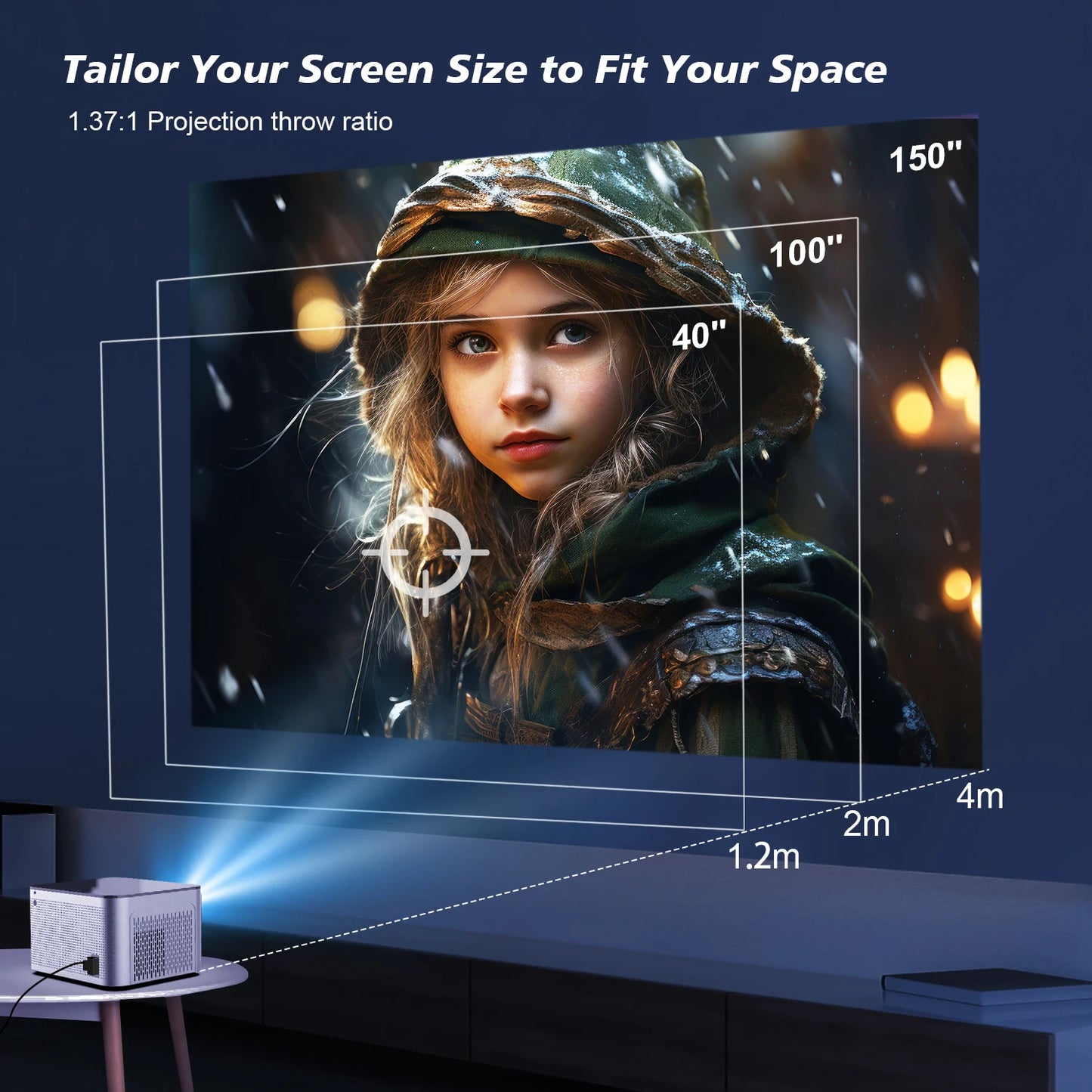 Magcubic HY350 Pro 580ANSI Projector Android 11 4K 1080P Wifi6 Voice Control Allwinner H713 Electronic Focus BT 5.0 Home Cinema