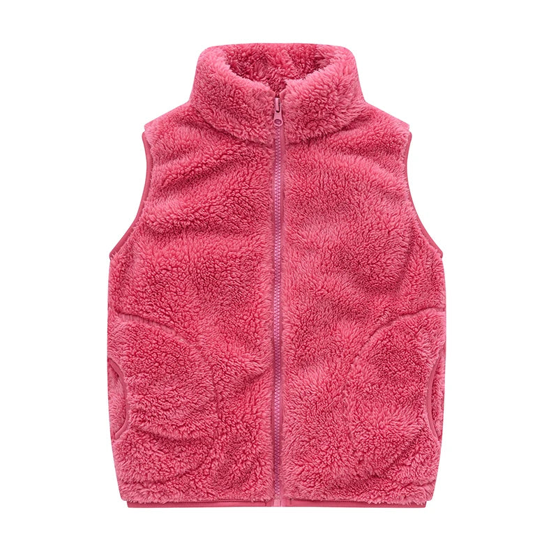 Spring Autumn Warm Children Vest Coat Baby Fleece Waistcoat Sleeveless Kids Outerwear Boys Girls Jacket 3-10 Year Child Clothing