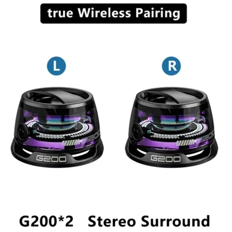 Magnetic Mini Smart light Audio Bluetooth Speaker, G200 5W  Speakers Wireless with Bluetooth 5.3, RGB Light, Game Mode, 7H Playt