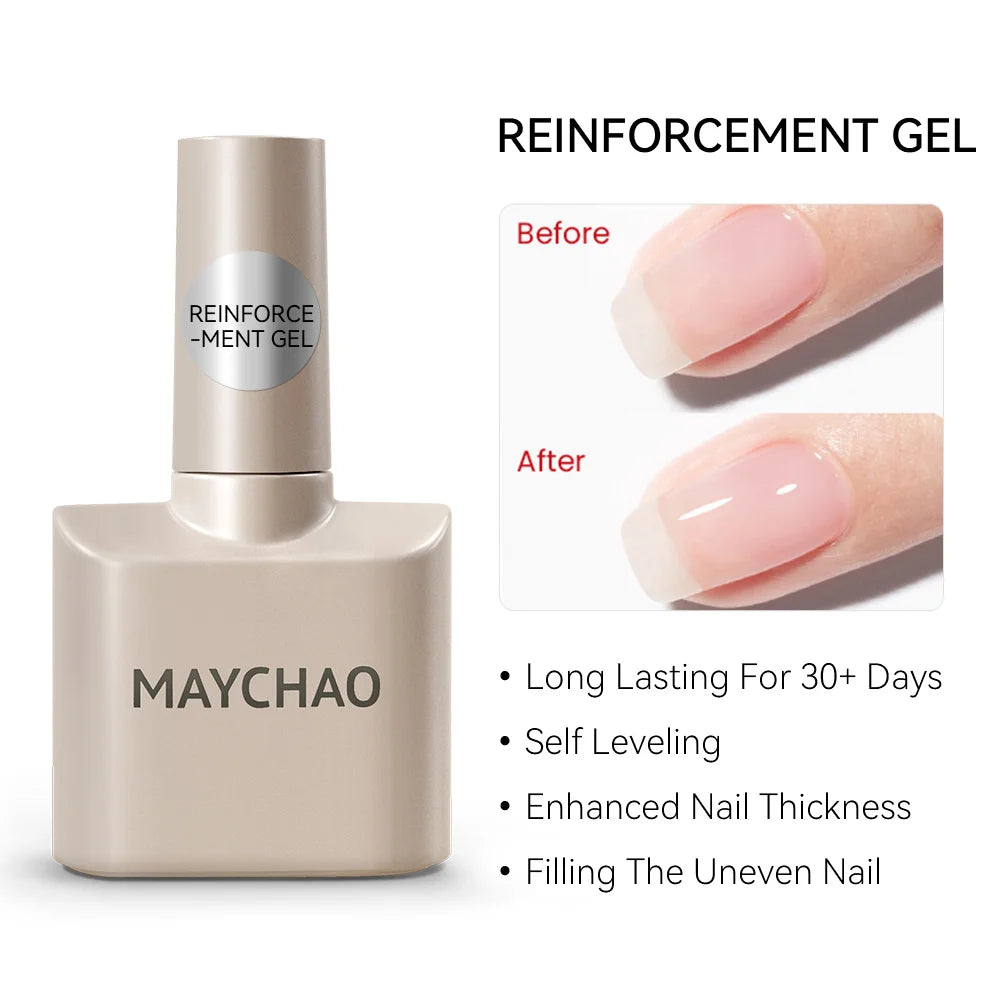 MAYCHAO Nail Gel Polish No Wipe Top Coat Base Coat Primer UV LED 12ml Enhancer Varnish Soak Off Semi Permanent Nail Art Varnish