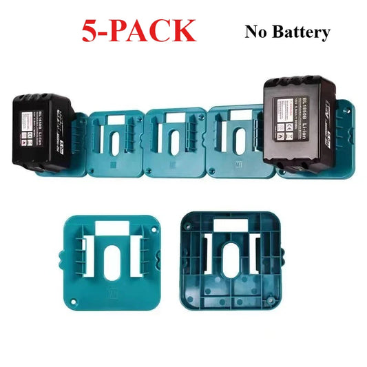 5PCS Battery Holder for Makita 18V Li-ion Battery Tools Machine Holder Storage Rack Wall Mount for BL1860 BL1850(No Battery)