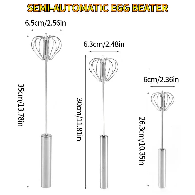 Semi Automatic Egg Beater Rotating Cream Egg Mixer Household Manual Egg Beater Baking Tool Kitchen Tools