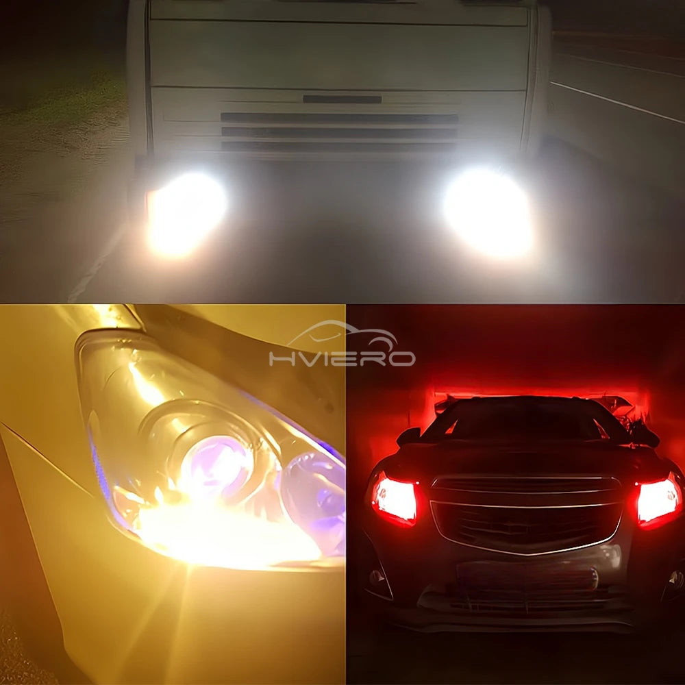 2X 1156 BA15S 1157 BAY15D 5630 Trunk License Plate Car Tail Brake Bulb Auto Signal Reverse Lamps Daytime Running Light White RED