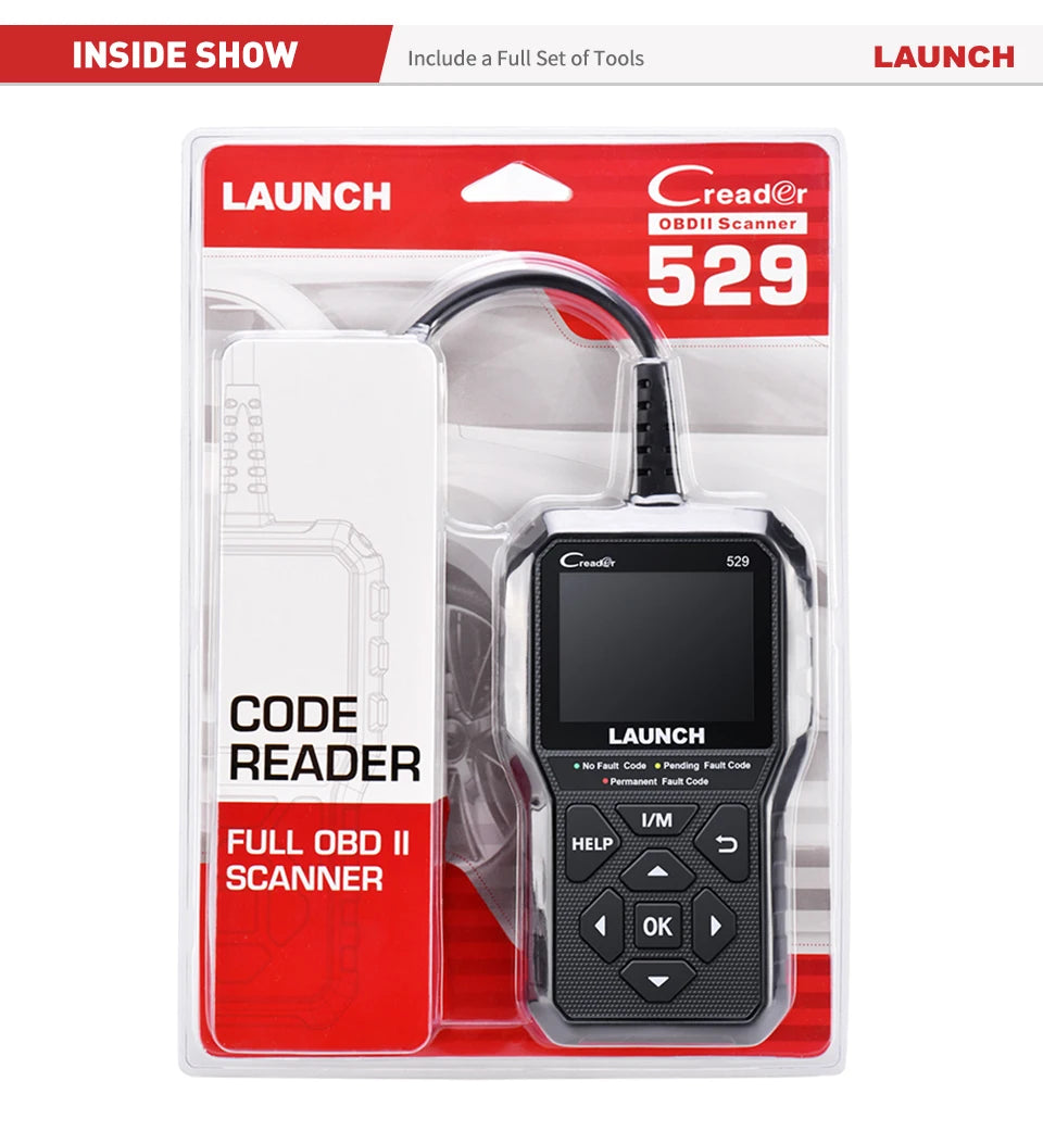 LAUNCH CR529 OBD2 Scanner Creader 529 Automotive Diagnostic Tools OBDII Code Reader Car Diagnost Auto Scan Tools Engine Check