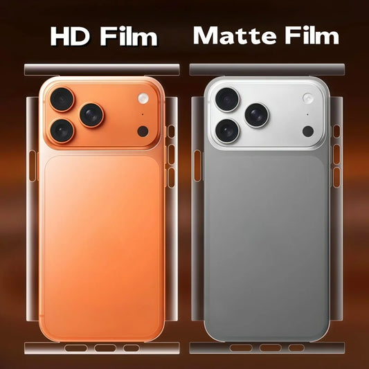 Back Hydrogel Film For iPhone 17 Pro Max With Side Film For iPhone 17Pro 17air 17 Clear/Matte Back Film For iPhone 17 Series