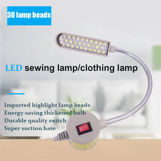 LED Sewing Machine Lighting 30 Beads - Super Bright Work Lamp Magnetic Base Flexible Neck