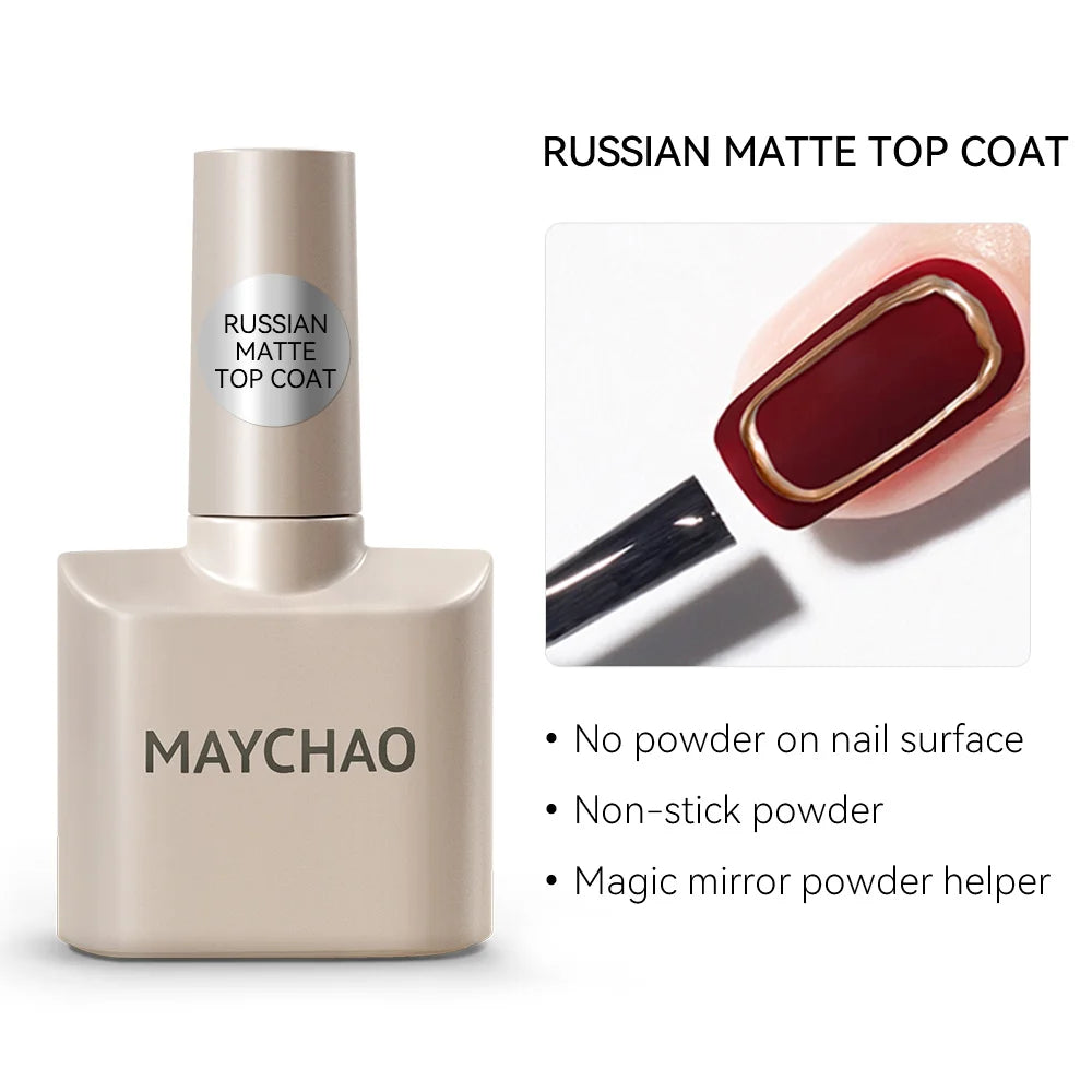 MAYCHAO Nail Gel Polish No Wipe Top Coat Base Coat Primer UV LED 12ml Enhancer Varnish Soak Off Semi Permanent Nail Art Varnish
